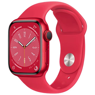 Koodo Apple Watch Series 8 (GPS + Cellular) 41mm (PRODUCT)RED Aluminum Case with (PRODUCT)RED Sport Band - Small/Medium - Monthly Tab Payment