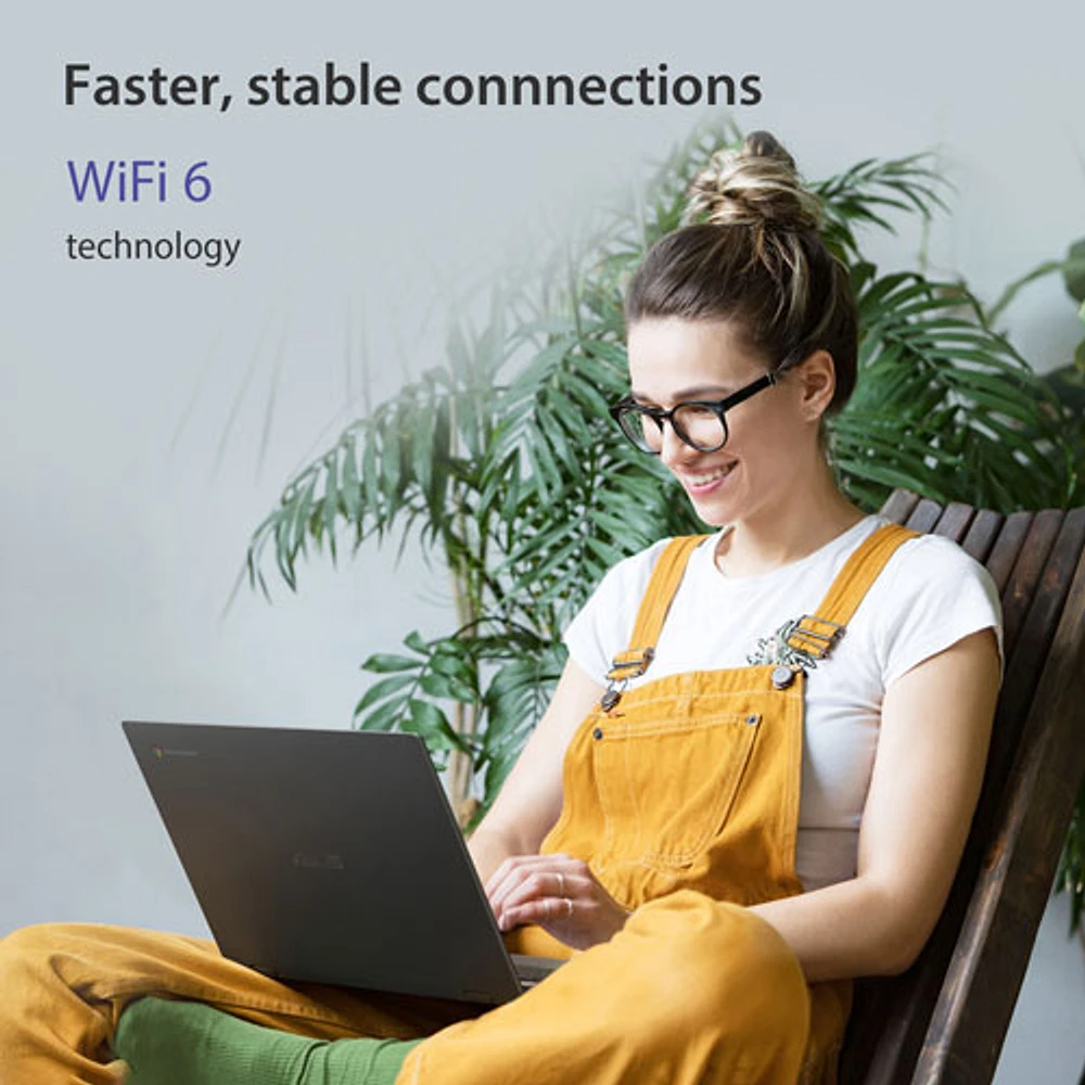 Chromebook 2-en-1 à écran tactile de 14 po CM14 Flip d'ASUS - Gris gravité (Kompanio 520 de MediaTek/RAM 8 Go/SSD 128 Go)