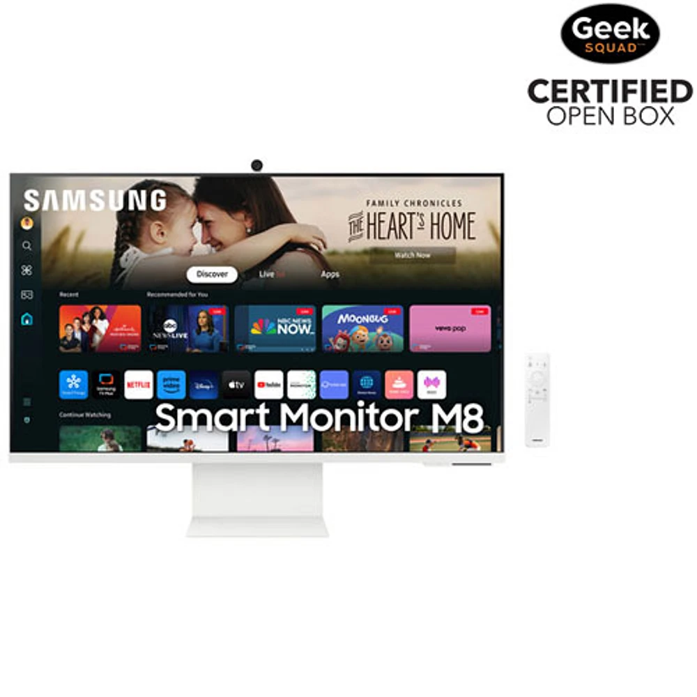 Boîte ouverte - Moniteur USB-C ACL VA Ultra HD 4K 60 Hz de 32 po de Samsung avec temps de réponse de 4 ms gris à gris (LS32DM801UNXZA) - Blanc chaud