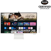 Boîte ouverte - Moniteur USB-C ACL VA Ultra HD 4K 60 Hz de 32 po de Samsung avec temps de réponse de 4 ms gris à gris (LS32DM801UNXZA) - Blanc chaud