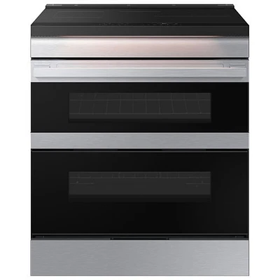 Open Box - Samsung 30" 6.3 Cu. Ft. Double Oven Slide-In Induction Air Fry Range - SS - Scratch & Dent