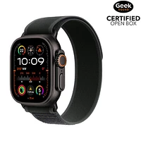Open Box - Apple Watch Ultra 2 (GPS + Cellular) 49mm Black Titanium Case with Black Trail Loop - Medium/Large