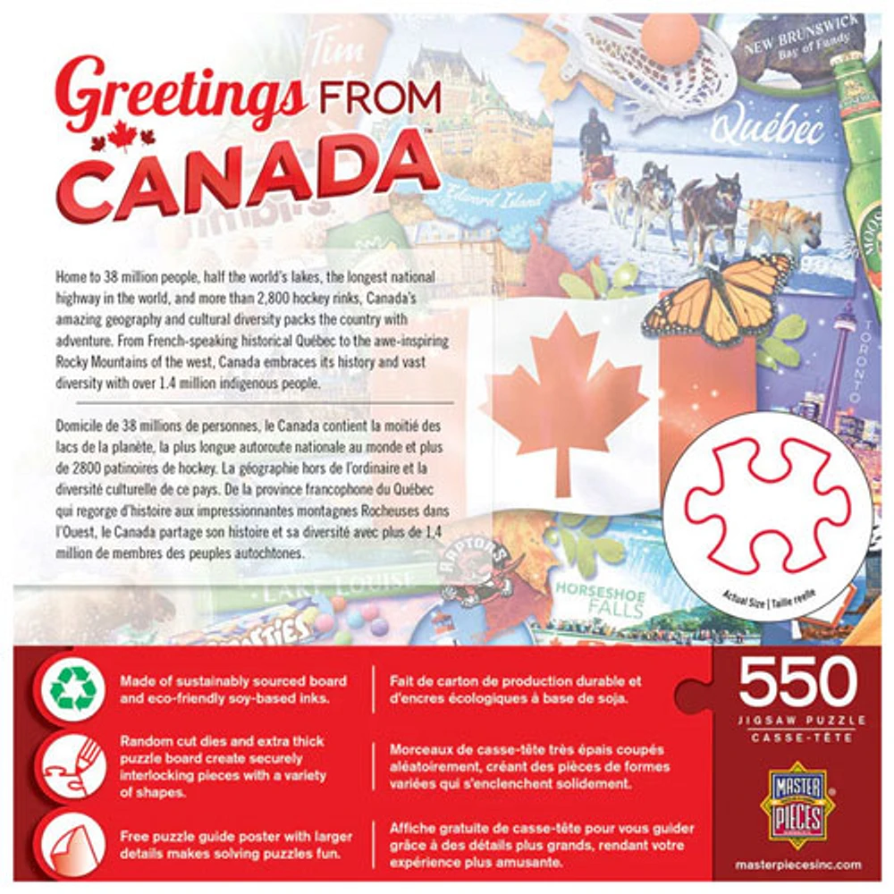 Casse-tête Greetings From Canada - 550 pièces