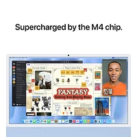 Apple iMac 24" (Fall 2024) - Blue (Apple M4 Chip / 10-Core GPU / 24GB RAM / 512GB SSD) - English