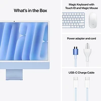 Apple iMac 24" (Fall 2024) - Blue (Apple M4 Chip / 10-Core GPU / 24GB RAM / 512GB SSD) - English