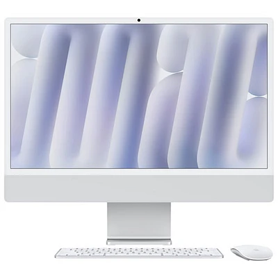 Apple iMac 24" (Fall 2024) - Silver (Apple M4 Chip / 8-Core GPU / 16GB RAM / 256GB SSD) - English