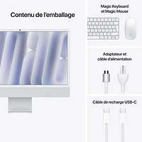 Apple iMac 24" (Fall 2024) - Silver (Apple M4 Chip / 8-Core GPU / 16GB RAM / 256GB SSD) - English