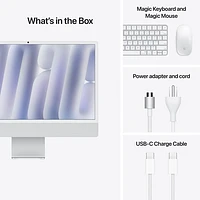Apple iMac 24" (Fall 2024) - Silver (Apple M4 Chip / 8-Core GPU / 16GB RAM / 256GB SSD) - English
