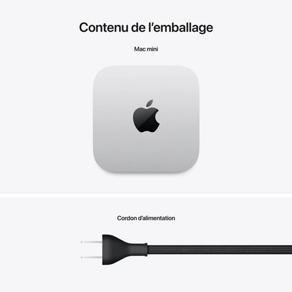 Ordinateur Mac mini de 512 Go d'Apple (MCX44VC/A) avec puce M4 Pro d'Apple à processeur central 12 coeurs/processeur graphique 16 coeurs/RAM 24 Go