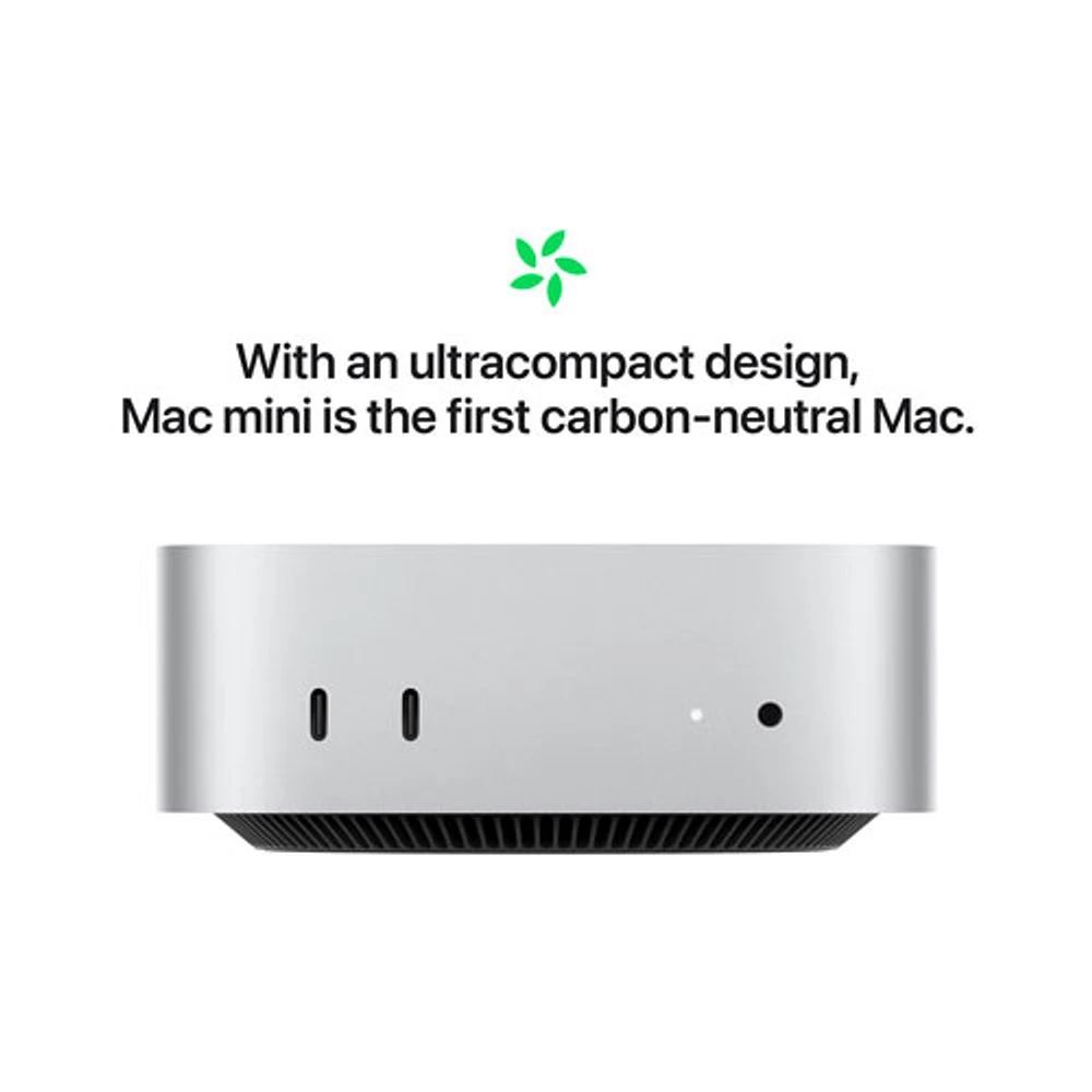 Ordinateur Mac mini de 512 Go d'Apple (MU9E3VC/A) avec puce M4 d'Apple à processeur central 10 coeurs/processeur graphique 10 coeurs/RAM 16 Go