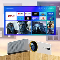Vankyo Leisure 570B 1080p HD LED WebOS Home Theatre Mini Projector with 100" Screen (LS570B)