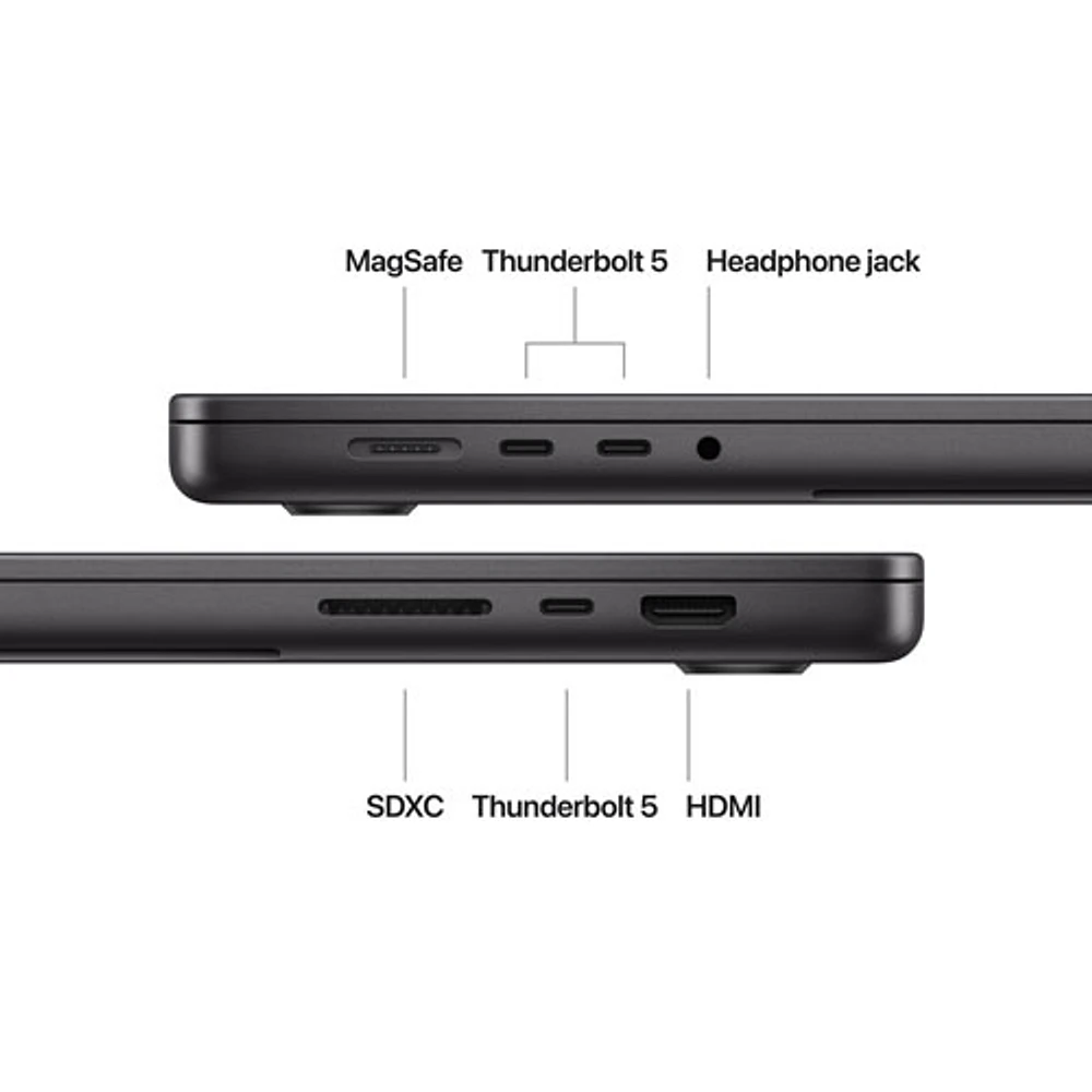 MacBook Pro de 16,2 po d'Apple (automne 2024) - Noir infini (M4 Pro d'Apple/RAM Go/SSD 512 Go