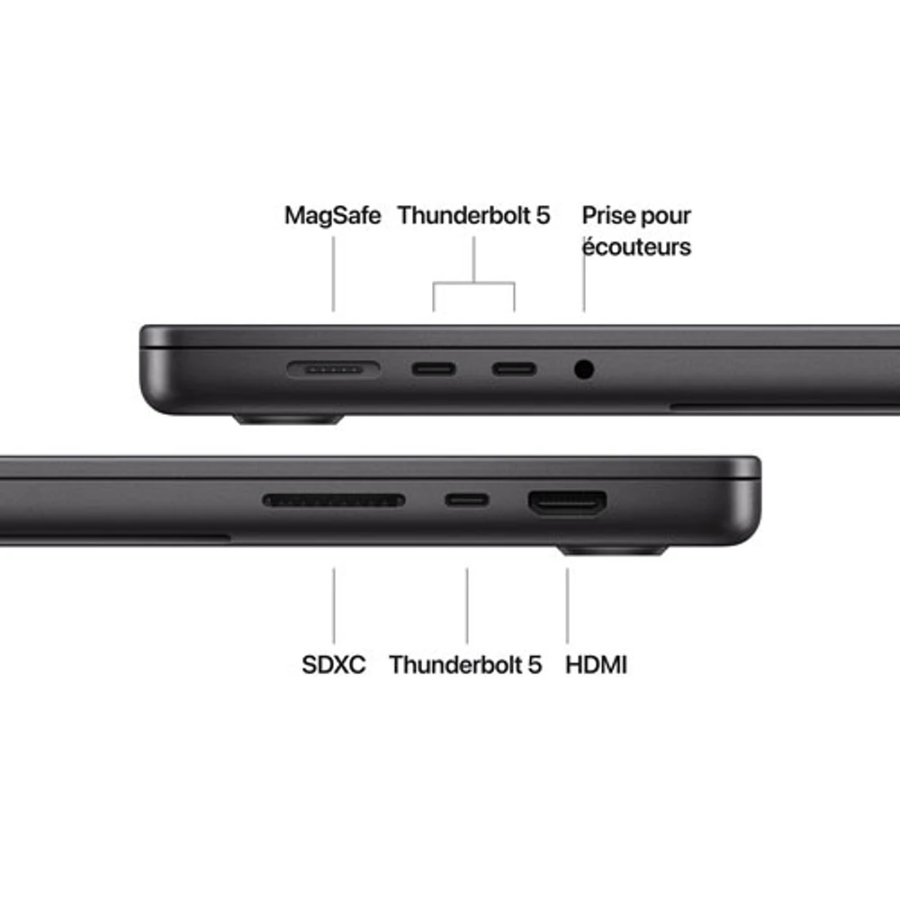 MacBook Pro de 16,2 po d'Apple (automne 2024) - Noir infini (M4 Pro d'Apple/RAM Go/SSD 512 Go