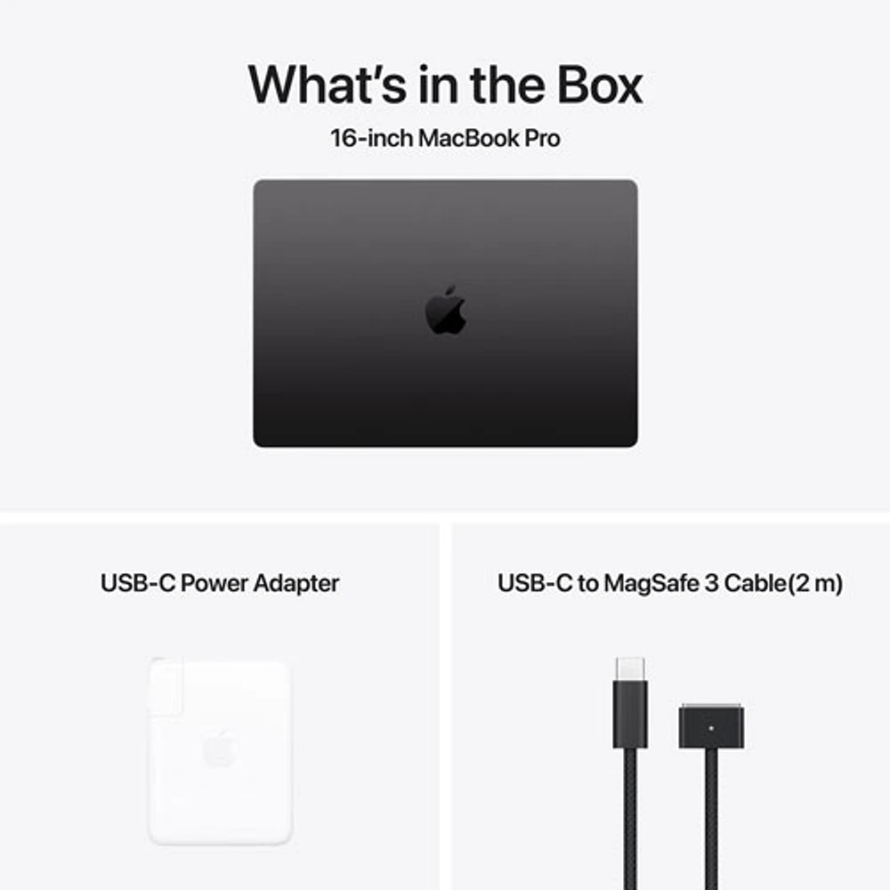 MacBook Pro de 16,2 po d'Apple (automne 2024) - Noir infini (M4 Pro d'Apple/RAM Go/SSD 512 Go