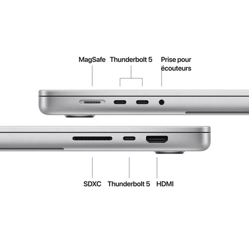 Apple MacBook Pro 16.2" (Fall 2024) - Silver (Apple M4 Pro / 48GB RAM / 512GB SSD) - French
