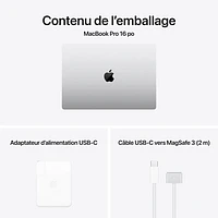 Apple MacBook Pro 16.2" (Fall 2024) - Silver (Apple M4 Pro / 48GB RAM / 512GB SSD) - French