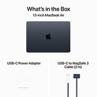 MacBook Air de 13,6 po avec Touch ID d'Apple (2022) - Minuit (M2 d'Apple/RAM 16 Go/SSD 256 Go) - Anglais