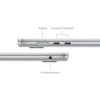 MacBook Air de 15,3 po avec Touch ID d'Apple (automne 2024) - Argenté (M3 d'Apple/RAM 24 Go/SSD 512 Go) - Français