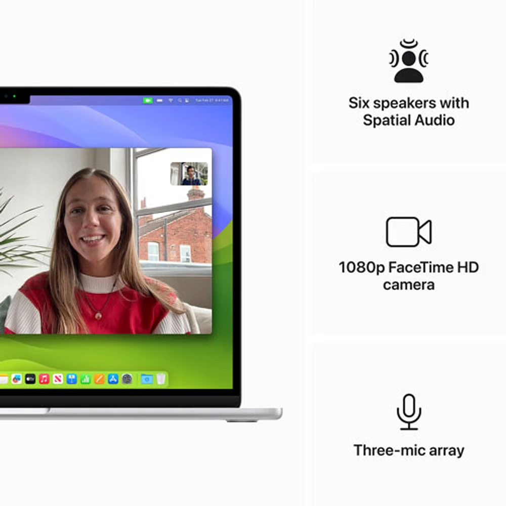 MacBook Air de 15,3 po avec Touch ID d'Apple (automne 2024) - Argenté (M3 d'Apple/RAM 24 Go/SSD 512 Go) - Français