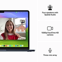 Apple MacBook Air 13.6" w/ Touch ID (Fall 2024) - Midnight (Apple M3 / 16GB RAM / 256GB SSD) - French