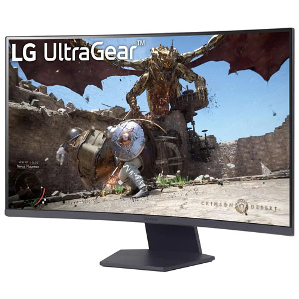 Moniteur de jeu incurvé DEL VA QHD 1440p GTG 1ms FreeSync 180Hz 32 po UltraGear de LG (32GS60QX-B) - Gris violet