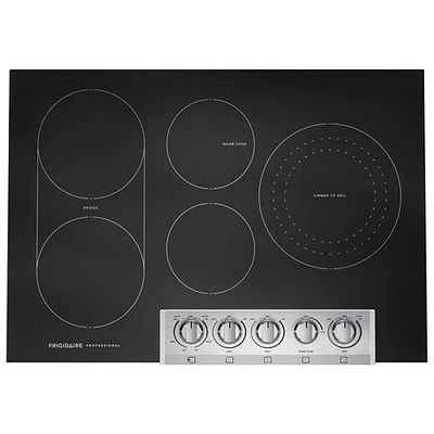 Surface de cuisson électrique de 30 po à 5 éléments Professional de Frigidaire (PCCE3080AF) - Acier inoxydable noir résistant aux taches