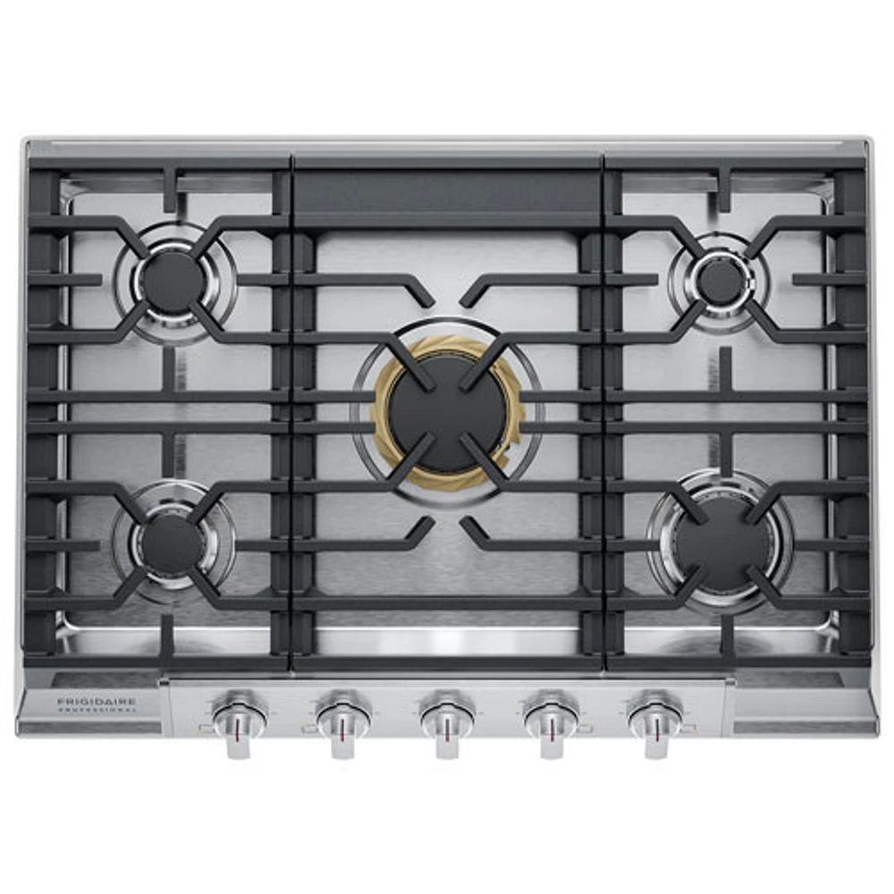 Surface de cuisson au gaz de 30 po à 5 brûleurs Professional de Frigidaire (PCCG3080AS) - Acier inoxydable