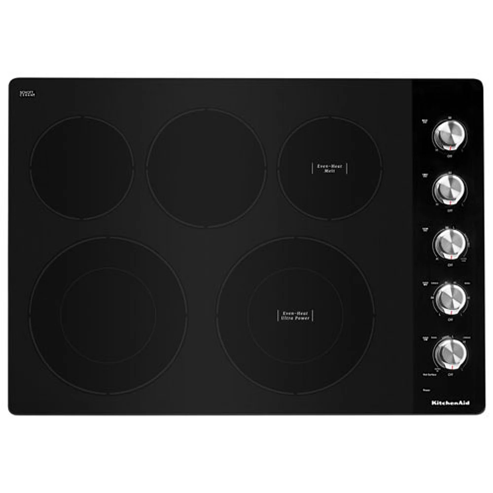 Open Box - KitchenAid 30" 5-Element Electric Cooktop (KCES550HSS) - Stainless Steel - Scratch & Dent