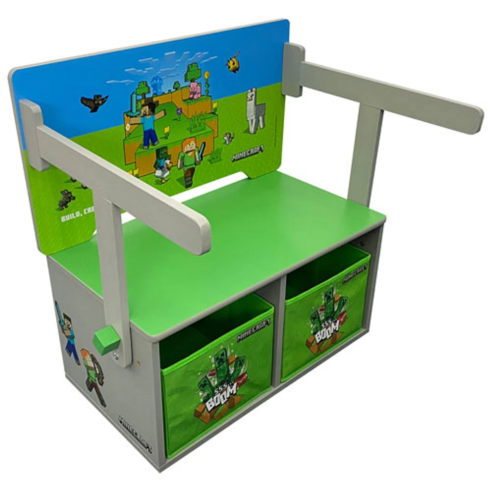 Étagère Minecraft 3x3 Avec Portes - 90x90x30 Cm - Compartiments Ouverts Et Fermés - Pour Chambre Enfant