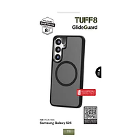 TUFF8 GlideGuard Rugged Case with MagSafe for Galaxy S25 - Smoke Black