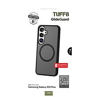 TUFF8 GlideGuard Rugged Case with MagSafe for Galaxy S25+ (Plus) - Smoke Black