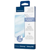 Insignia Anti-Reflective Glass Screen Protector for Galaxy S25 - 3 Pack - Only at Best Buy