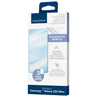 Insignia Anti-Reflective Glass Screen Protector for Galaxy S25 Ultra - 3 Pack - Only at Best Buy