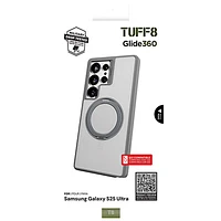 Étui robuste Glide360 Qi2 de TUFF8 pour Galaxy S25 Ultra - Gris