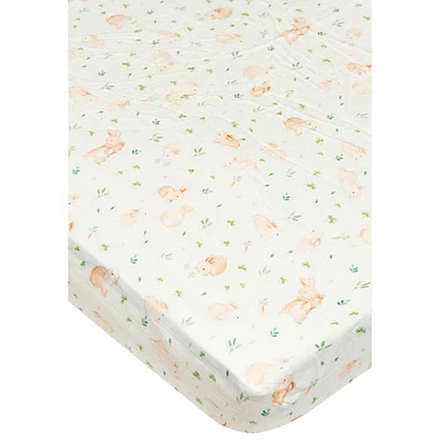 Loulou Lollipop Muslin Sheet - Crib - Bunny Meadow