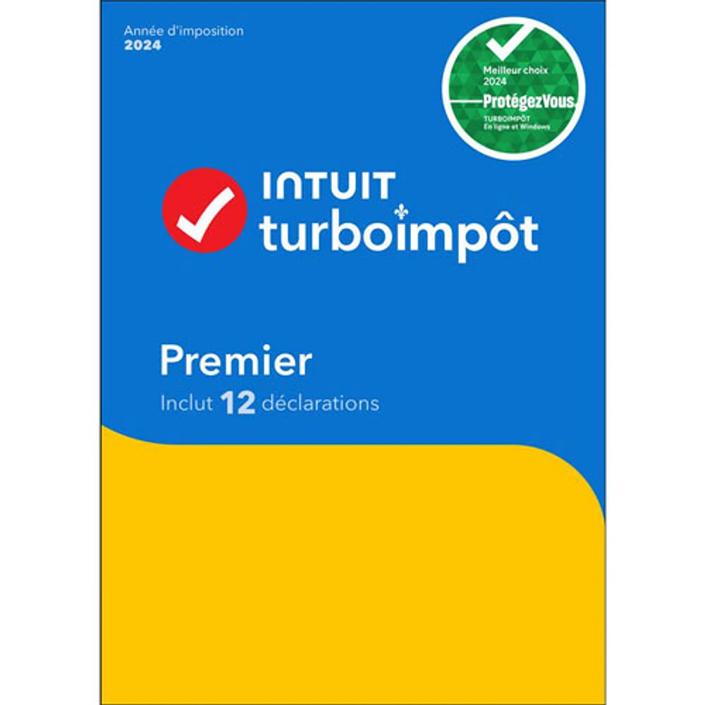 TurboImpôt Premier 2024 (PC) - 3 utilisateurs - 12 déclarations - Français - Téléchargement numérique