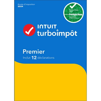 TurboImpôt Premier 2024 (PC) - 3 utilisateurs - 12 déclarations - Français - Téléchargement numérique