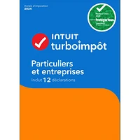 TurboImpôt Particuliers et entreprises 2024 (PC) - 3 User - 12 Returns - French - Digital Download