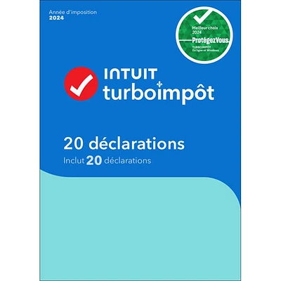 TurboImpôt 20 Déclarations 2024 (PC) - 3 User - 20 Returns - French - Digital Download