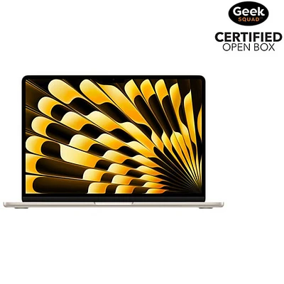 Boîte ouverte - MacBook Air 13,6 po avec Touch ID Apple (automne 2024) - Comète (M3 Apple/RAM 16 Go/SSD 256 Go) - Anglais
