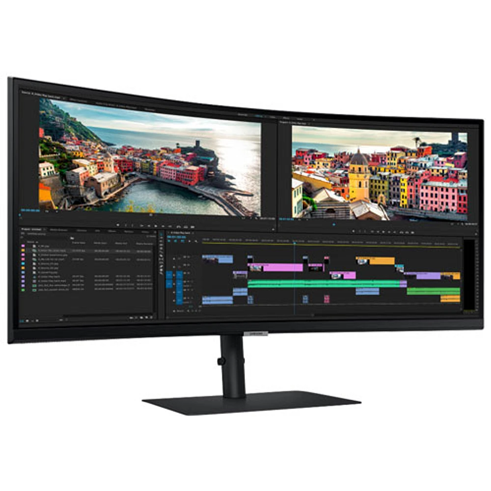 Moniteur FreeSync DEL incurvé VA QHD 100 Hz de 34 po de Samsung avec temps de réponse gris à gris de 5 ms (LS34A650UBNXGO) - Noir