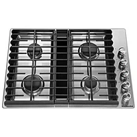 Open Box - KitchenAid 30" 4-Burner Gas Cooktop (KCGD500GSS) - Stainless Steel - Scratch & Dent