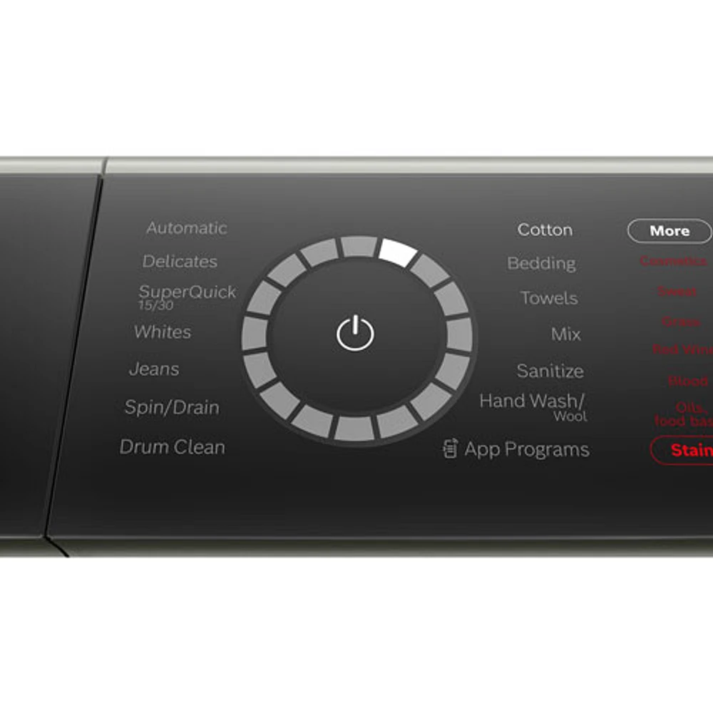 Laveuse à chargement frontal compacte haute efficacité de 2,4 pi³ série 800 de Bosch (WGB246AXUC) - Acier perlé