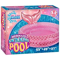 Splash Buddies Mermaid Inflatable Kiddie Pool (BH72360) - Pink