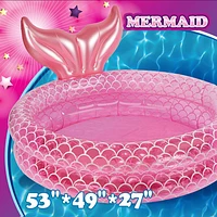 Splash Buddies Mermaid Inflatable Kiddie Pool (BH72360) - Pink