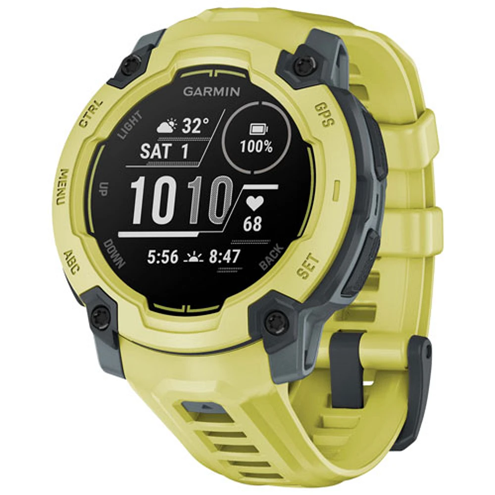 Montre intelligente multisport Bluetooth Instinct E de 45 mm de Garmin - Lime électrique