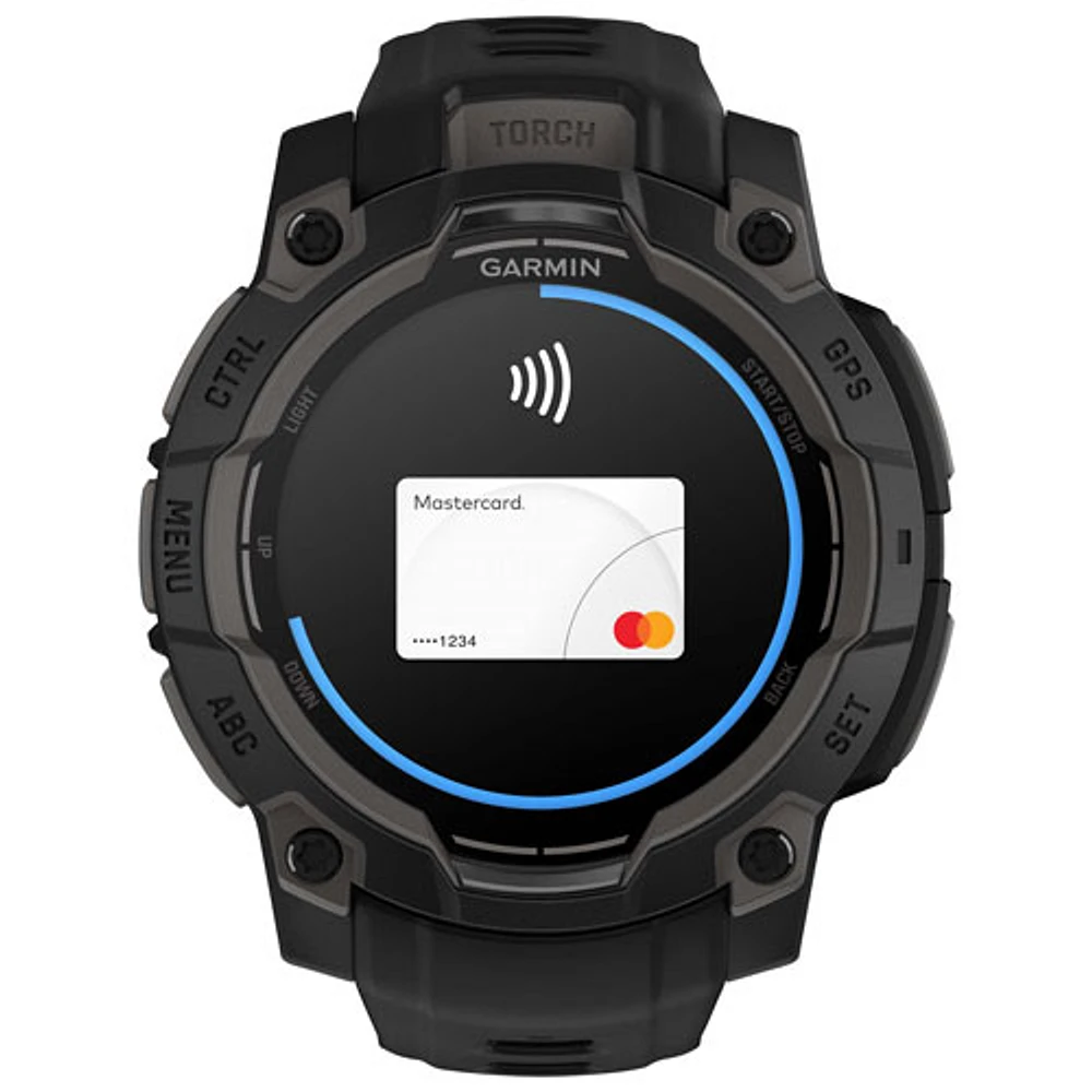 Montre intelligente multisport Bluetooth de 45 mm Instinct 3 AMOLED de Garmin - Noir