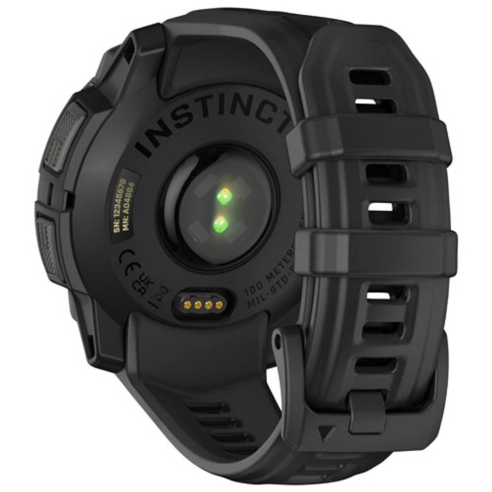 Montre intelligente multisport Bluetooth de 45 mm Instinct 3 AMOLED de Garmin - Noir