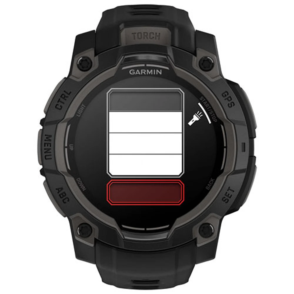 Montre intelligente multisport Bluetooth de 45 mm Instinct 3 AMOLED de Garmin - Noir