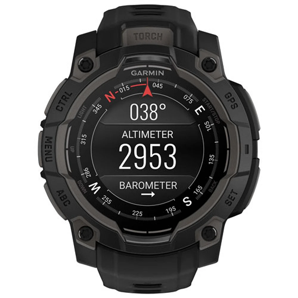 Montre intelligente multisport Bluetooth de 45 mm Instinct 3 AMOLED de Garmin - Noir